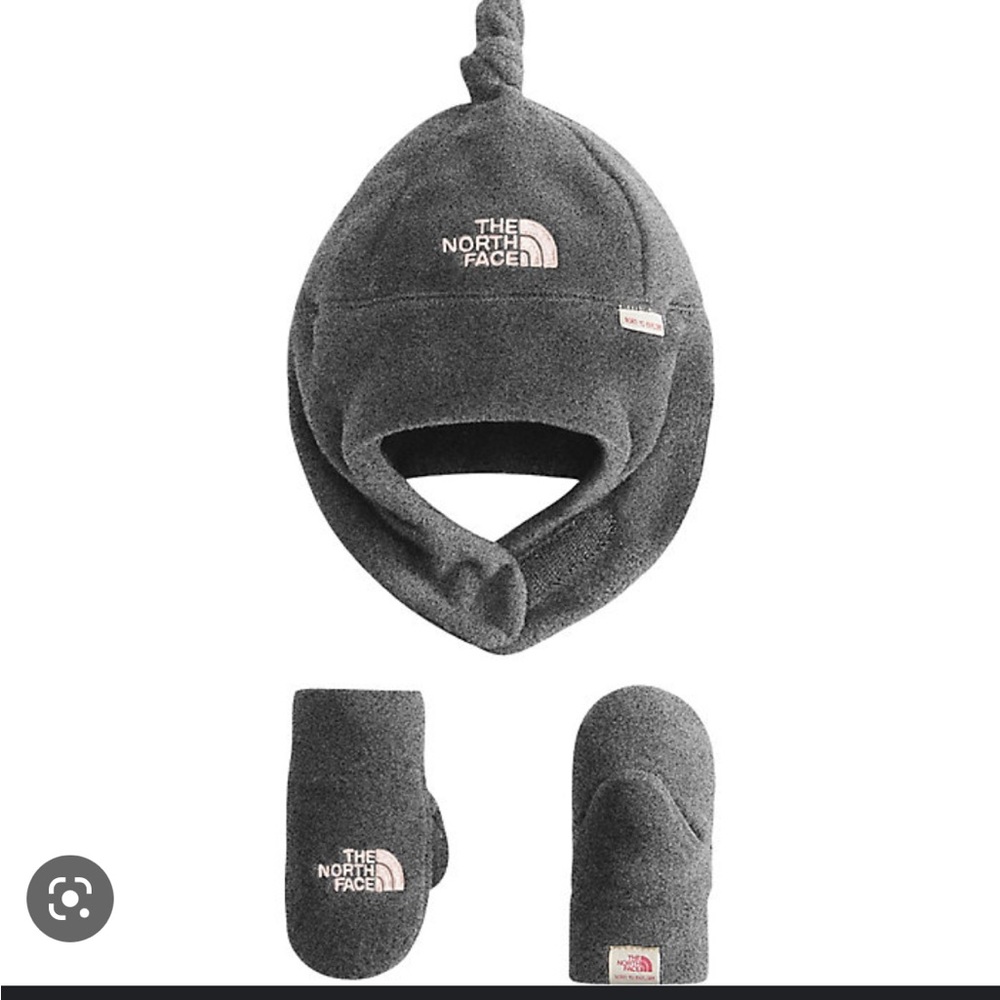 The north face baby nugget beanie and mitten set xs 6-24 months
